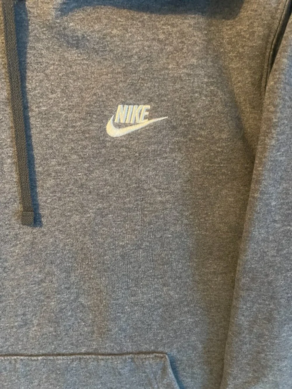 NIke Fleece Men's long sleeve Fleece Active hoodie size M Charcoal gray - Picture 5 of 8